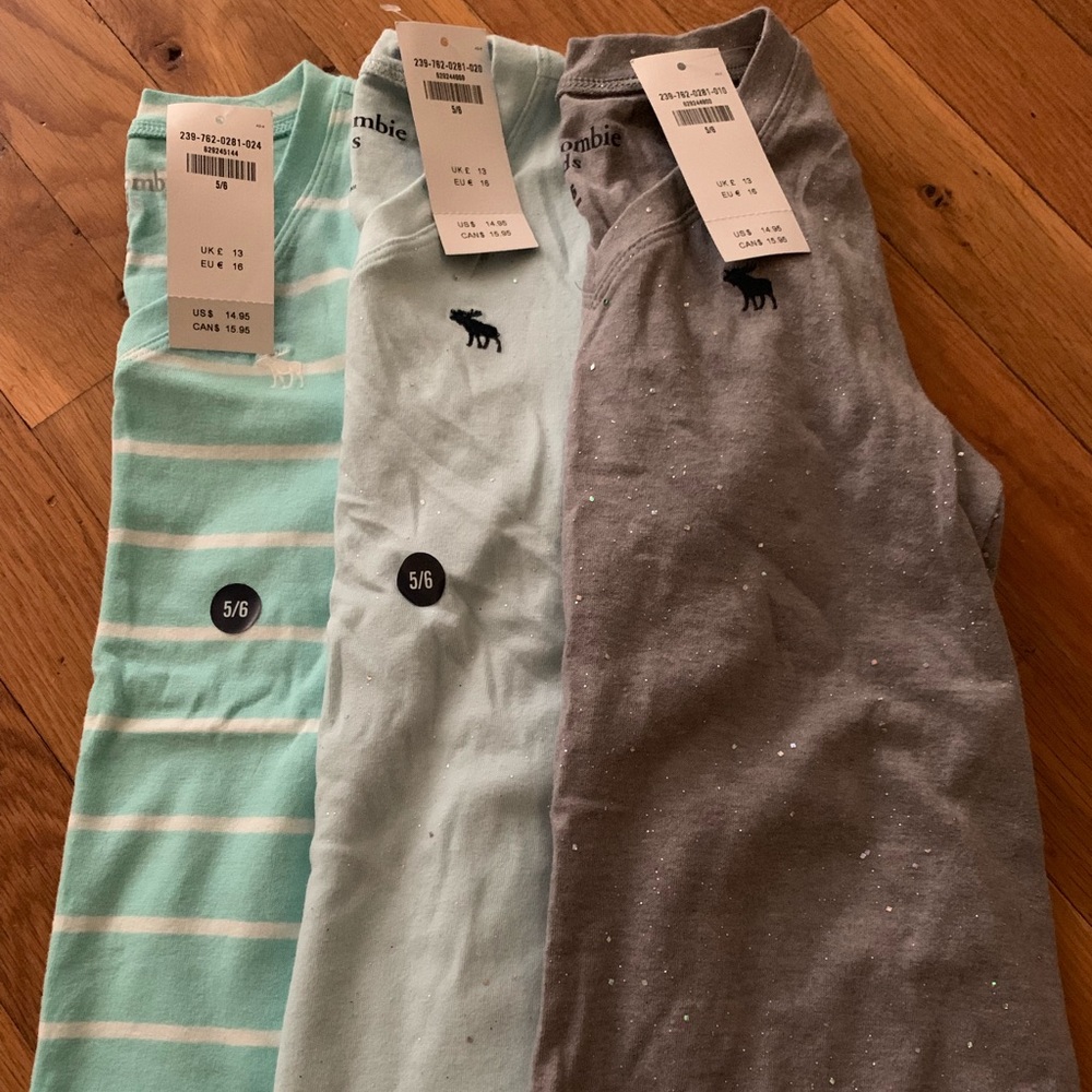 NWT!!!! Girls long sleeve Abercrombie shirts